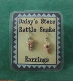 Ratelslang earrings oorbellen oorhangers rattle snake, Ophalen of Verzenden, Overige materialen, Hangers