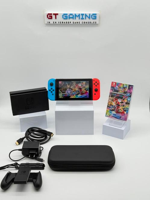 NINTENDO SWITCH NIEUW MODEL 2023 V2 MARIO KART MEGA BUNDEL, Spelcomputers en Games, Spelcomputers | Nintendo Switch, Zo goed als nieuw