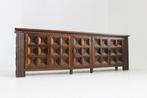 Vintage Spaans Brutalist Sideboard dressoir, Huis en Inrichting, Kasten | Dressoirs, Ophalen, Gebruikt, Vintage , brutalist, 200 cm of meer