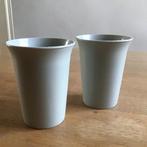 2x beker drinkbeker mok Tupperware grijs, Ophalen of Verzenden, Zo goed als nieuw, Beker of Kan