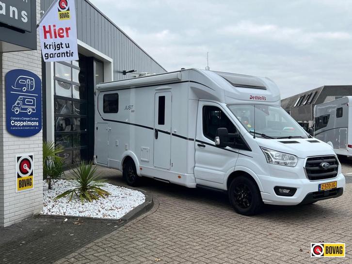 Dethleffs Just 90 T T6815 airco, enkele bedden hefbed, Caravans en Kamperen, Campers, Bedrijf, tot en met 4, Half-integraal, Dethleffs