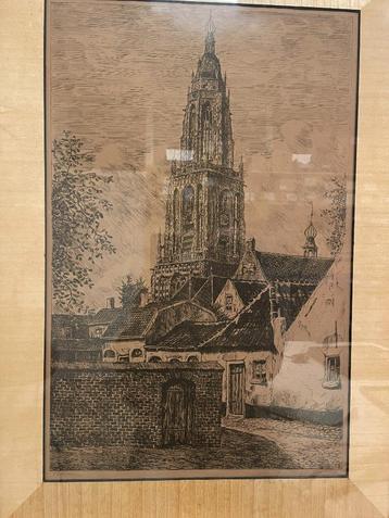 Curenatoren Rhenen - grote ets van J. Schip  beschikbaar voor biedingen