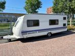 Hobby De Luxe KMFE 560 bj 2008 (Thule + zijwanden), Caravans en Kamperen, Kachel, Rondzit, Hobby, Dwars-stapelbed