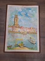 Schilderij Rivierlandschap met Toren, Ophalen