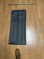 Douchegordijn met Stang en Ringen, Huis en Inrichting, Gebruikt, 100 tot 150 cm, Ophalen of Verzenden, Grijs
