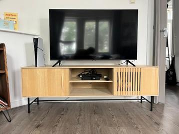 TV Meubel - Cialu MDF - Natuurlijk hout - 160x40x55 beschikbaar voor biedingen