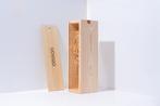 Houten wijnkistje met persoonlijke gravering – 1 fles, Nieuw, Ophalen of Verzenden, Minder dan 5 flessen, Minder dan 50 cm