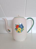 Vintage emaille theepot met Bloemmotief, Ophalen of Verzenden