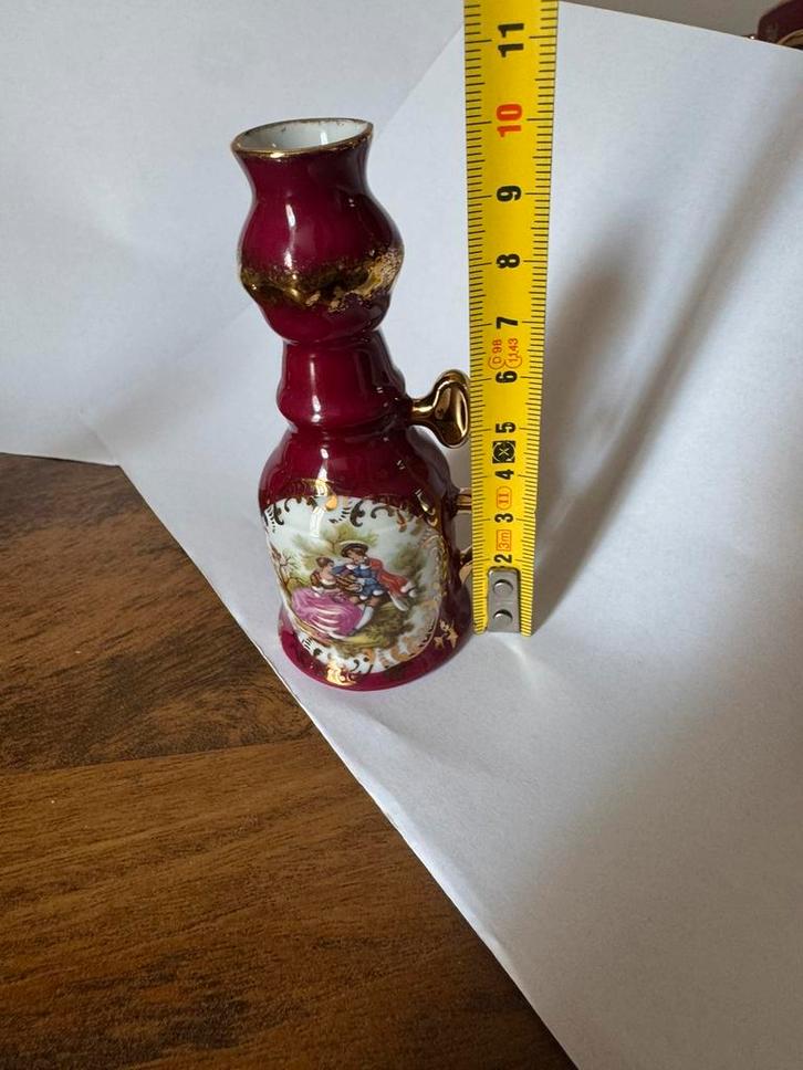 Limoges Porseleinen Miniatuur Vaasje –10 cm– Handbeschilderd, Antiek en Kunst, Antiek | Porselein, Ophalen of Verzenden