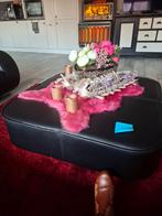 Zwarte Leren Salontafel, Ophalen of Verzenden