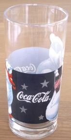 Coca Cola glas winter IJsbeer op schaatsen met flesje Coca-, Ophalen of Verzenden, Nieuw