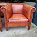 Chesterfield Bendic kuip stoel fauteuil cognac leer BEZORGD