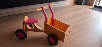 Houten bakfiets loop wagen  beschikbaar voor biedingen