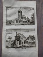 163/164 Leerdam de Poort en Workum Kopergravure 18e Eeuw, Antiek en Kunst, Kunst | Etsen en Gravures, Ophalen of Verzenden