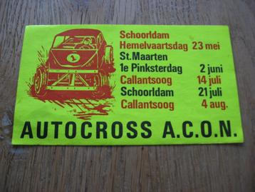 Vintage Sticker Autocross Schoorldam  beschikbaar voor biedingen