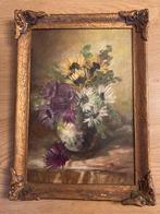 Stilleven vaas met bloemen, olieverf, Antiek en Kunst, Kunst | Schilderijen | Klassiek, Ophalen of Verzenden