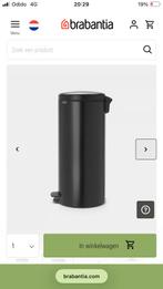 Brabantia NewIcon Pedaalemmer - Matt Black - 30 Liter, Ophalen, Met pedaal, 50 tot 75 cm, Zo goed als nieuw