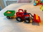 Duplo Tractor met Aanhanger, Ophalen of Verzenden, Gebruikt, Complete set, Duplo