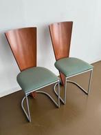 2 harvink memphis design stoelen, Huis en Inrichting, Stoelen, Ophalen, Gebruikt, Twee