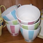 Set van 6 pastel kopjes/mokjes van Digoin, Ophalen of Verzenden