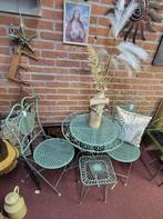 Bistroset klassieke metalen verschillende kleuren tuinset, Antiek en Kunst, Ophalen of Verzenden