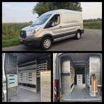 Ford Transit grijs 2.2 350 L2H2 Sortimo servicewagen nw apk, Auto's, Bestelauto's, 13 km/l, 4 cilinders, 100 pk, Origineel Nederlands