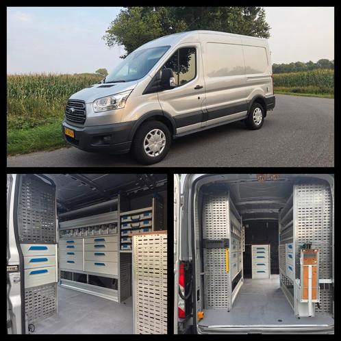 Ford Transit grijs 2.2 350 L2H2 Sortimo servicewagen nw apk, Auto's, Bestelauto's, Bedrijf, Ford, Diesel, Handgeschakeld, Origineel Nederlands