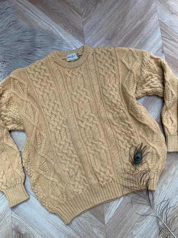 Gently wollen trui L XL wool jumper aran beschikbaar voor biedingen