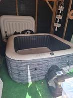 Intex Greystone Deluxe 6 personen, Tuin en Terras, Bubbelbaden en Hottubs, Ophalen of Verzenden, Zo goed als nieuw, Afdekzeil