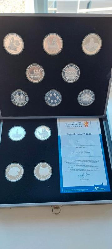 200 jaar Koninkrijk der Nederlanden zilver hoog Reliëf proof beschikbaar voor biedingen