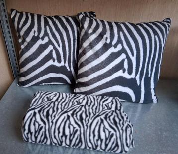Zebra kussens en deken  beschikbaar voor biedingen