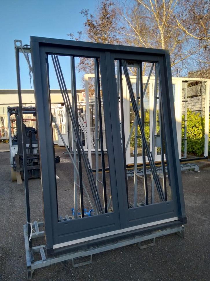 Kozijn met dubbele draaikiep ramen, Doe-het-zelf en Verbouw, Deuren en Horren, Nieuw, Buitendeur, 215 cm of meer, 120 cm of meer