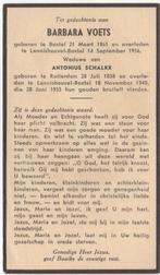 Barbara Voets 1861 Boxtel + 1956 Lennisheuvel, 85 jaar, Verzenden