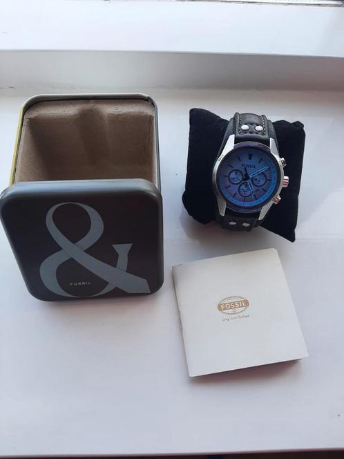 Fossil horloge, Sieraden, Tassen en Uiterlijk, Horloges | Heren, Zo goed als nieuw, Overige merken, Staal, Leer, Ophalen of Verzenden