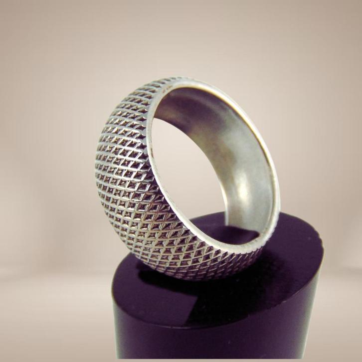 NIEUWE 925 zilver brede ruit vlecht patroon ring M17,5/18!, Sieraden, Tassen en Uiterlijk, Ringen, Nieuw, Dame of Heer, 17 tot 18
