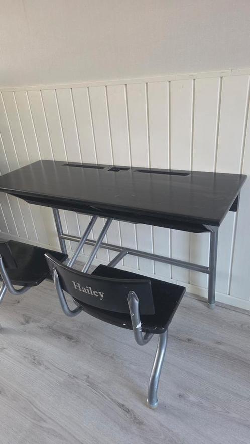 Antiek schoolbankje, Huis en Inrichting, Tafels | Sidetables, Zo goed als nieuw, 25 tot 50 cm, 100 tot 150 cm, Rechthoekig, Ophalen