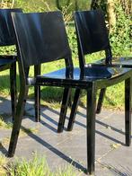 set van 6 mooie zwarte Kartell stoelen Lizz, Kunststof, Zwart, Design, Ophalen of Verzenden