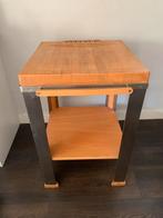 Houten Hakblok met RVS Poten & Messenhouder, Ophalen, Gebruikt, Minder dan 50 cm, 50 tot 100 cm