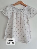 Lief wit , roze bloemetjes blousje van H&M 
Maat 128, Meisje, H&M, Overhemd of Blouse, Ophalen of Verzenden