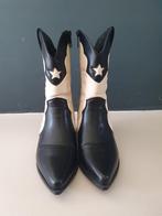 Zwarte/Beige Cowboy Laarzen Maat 40, Kleding | Dames, Zwart, Lage of Enkellaarzen, Ophalen of Verzenden, Onbekend