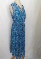 Flatterende zomerjurk met viscose onderjurk mt 44/46, Maat 46/48 (XL) of groter, Zo goed als nieuw, Gina Benotti, Onder de knie