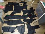 Ruig Donkerblauw soepel echt leer rundleer, Leer of Kunstleer, Nieuw, 30 tot 120 cm, 30 tot 200 cm