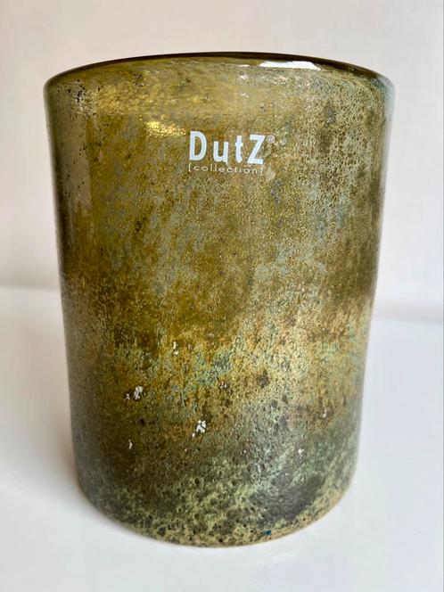 Design DUTZ Collection Grote Zware Vaas Mosgroen Patina, Huis en Inrichting, Woonaccessoires | Vazen, Zo goed als nieuw, Ophalen of Verzenden