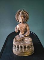 Bronzen Shakyamuni Boeddha, Buddha, 1,8kg, Huis en Inrichting, Ophalen of Verzenden, Gebruikt