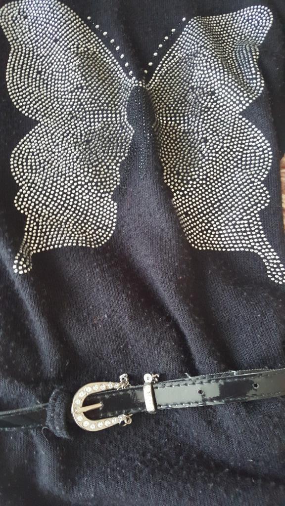 Big shirt / lange pull / jurkje / tuniek zwart - mt 170/176, Kinderen en Baby's, Kinderkleding | Overige, Gebruikt, Meisje, Ophalen