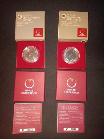 AI en Big Data Oostenrijkse 25 euromunten beschikbaar voor biedingen
