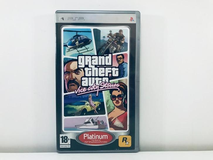 PSP - Grand Theft Auto Vice City Stories + Poster, Spelcomputers en Games, Games | Sony PlayStation Portable, Zo goed als nieuw