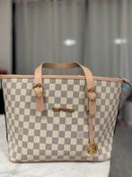 Handtas - Damier Patroon, Ophalen of Verzenden, Zo goed als nieuw, Beige, Handtas