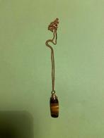 Goudkleurige ketting met tijgeroog, Ophalen of Verzenden