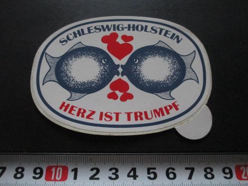 sticker schleswig-holstein herz ist trumpf strip vis kus, Verzamelen, Stickers, Zo goed als nieuw, Bedrijf of Vereniging, Ophalen